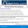 Solving Absolute Value Equations