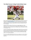 The 2 Most Common College Football Betting Types