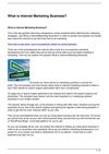 What is Internet Marketing Business?