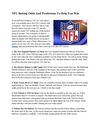 NFL Betting Odds And Predictions To Help You Win