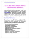 Kruse PEO offers Reliable HR and Administrative Solutions 