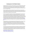 Developments in the Pipeline Industry