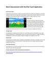 Work Improvement with the iPod Touch Application