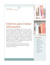 Criterios para evaluar informacion 