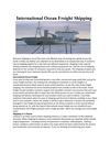 International Ocean Freight Shipping
