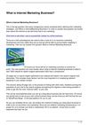 What is Internet Marketing Business?
