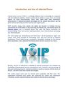 Introduction and Use of Internet Phone
