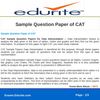 Sample Question Paper of CAT