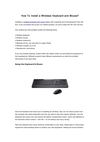 How To Install a Wireless Keyboard and Mouse