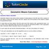 Geometric Means Calculator