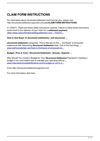 CLAIM FORM INSTRUCTIONS