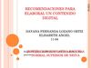 RECOMENDACIONES PARA ELABORAL UN CONTENIDO DIGITAL 