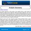 Analytic Geometry
