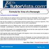 Formula for Area of a Rectangle