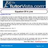 Equation Of A Line
