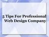 5 Tips For Professional Web Design Company 