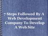 7 Steps Followed By A Web Development Company To Develop A Web Site