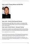 Ryan Lochte’s Training Workout and Diet Plan
