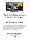 Watch Burn Notice Season 6 Episode 6 Shock Wave