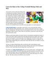 Learn the Basic of the College Football Betting Odds and Win
