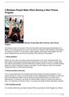 5 Mistakes People Make When Starting a New Fitness Program