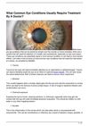 What Common Eye Conditions Usually Require Treatment By A Doctor?