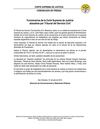 Comunicado de Prensa: Funcionarios de la Corte Suprema de Justicia absueltos por Tribunal del Servicio Civil