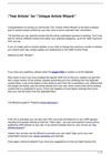 \’Test Article\’ for \”Unique Article Wizard\”