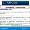 Distance from Origin to Plane