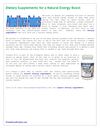 Dietary Supplements for a Natural Energy Boost