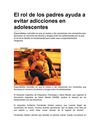 El padres como factor de prevención contra el abuso de sustancias