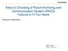Keys to Choosing a Picture Archiving and Communication System (PACS) 