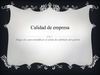 calidad de empresa