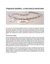 Fingerprint Jewellery – A new trend to marvel upon