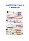 Rassegna Stampa 9 agosto 2012
