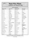 Water-Wise Plants Suitable for the Willamette Valley, Oregon