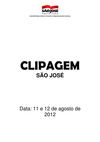 Clipagem São José 11 e 12/08/2012
