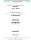 Función Lineal y Sistema de ecuaciones lineales (método gráfico)