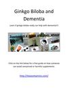 Ginkgo Biloba and Dementia