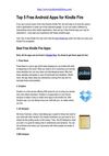 Top 5 Free Android Apps for Kindle Fire.
