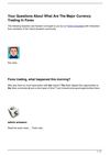 Your Questions About What Are The Major Currency Trading In Forex