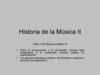 Historia de la Música II música popular urbana 