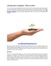Life Insurance Companies Where To Start