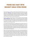Phone Sex Chat with Sexiest Girls over Phone