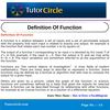 Definition Of Function