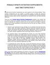 Female Sports Nutrition Supplements: Are They Effective?