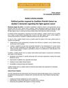 Political parties respond to Coalition Priorité Cancer au Québec’s demands regarding the fight against cancer