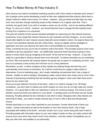 How To Make Money At Flea Industry S
