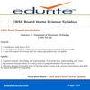 CBSE Board Home Science Syllabus