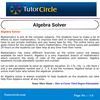 Algebra Solver